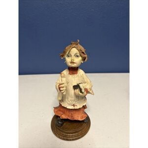 GIUSEPPE ARMANI Catholic Chorister Boy Figurine Statue Sculpture Candle Signed